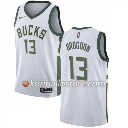 Milwaukee Bucks Malcolm Brogdon 13 Nike 2017-18 Valkoinen Miesten Pelipaidat Swingman 